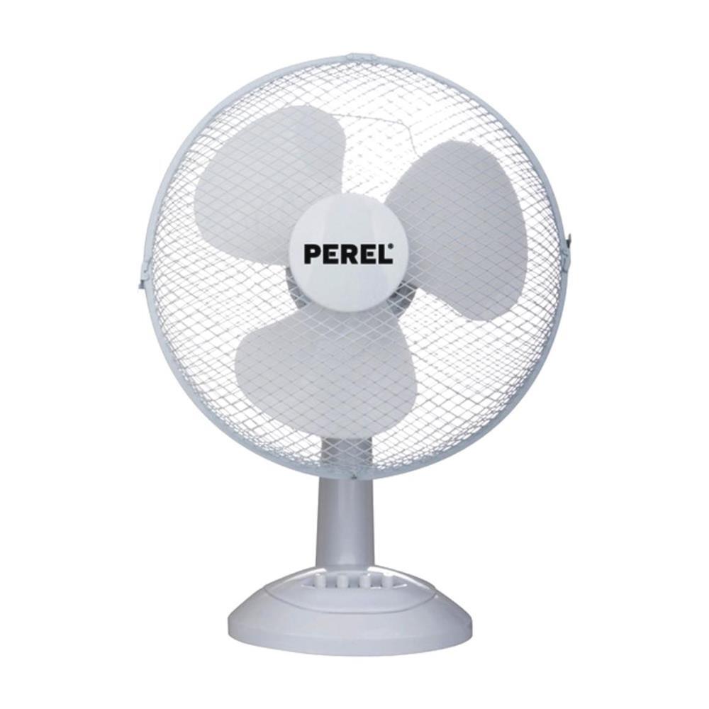 Ventilateur de table perel 40 cm blanc