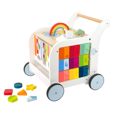 Fleurs de marche pour bébé en bois de petit pied