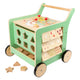 Petit pied en bois pour bébé marcheur d'activité Centre pastel vert