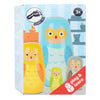Petit pied en bois matryoshka poupées de chouettes