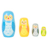 Petit pied en bois matryoshka poupées de chouettes