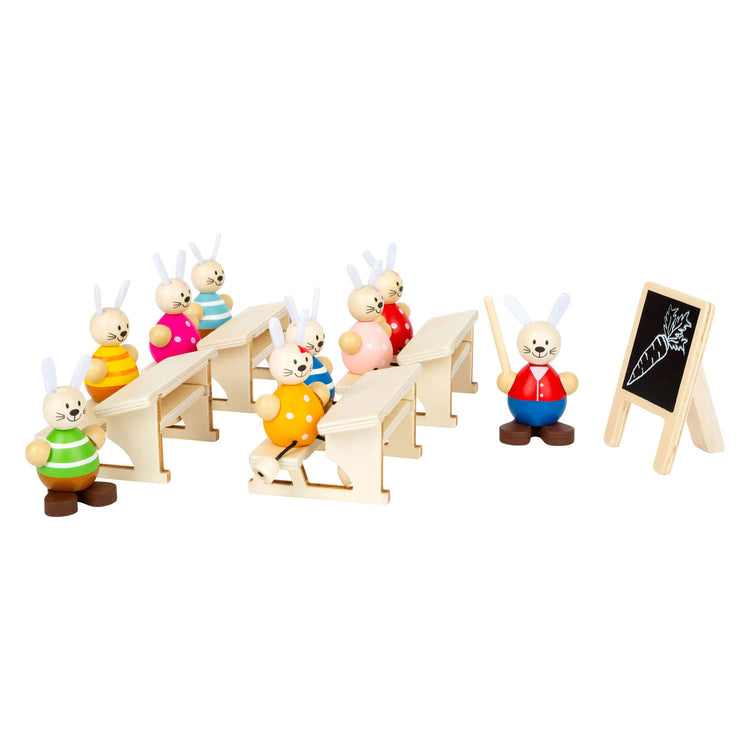 Small Foot Wooden Poppenhuis Rabbit School Class Play Play