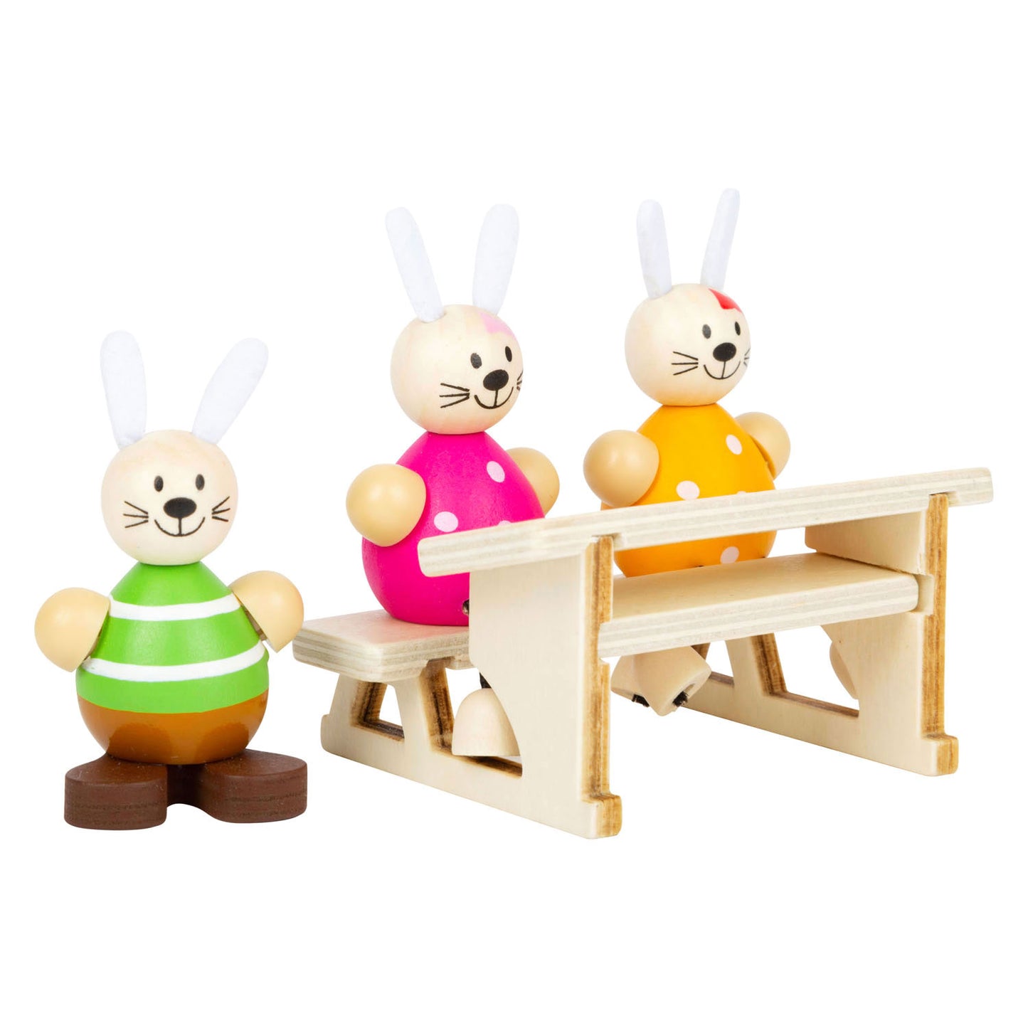 Small Foot Wooden Poppenhuis Rabbit School Class Play Play