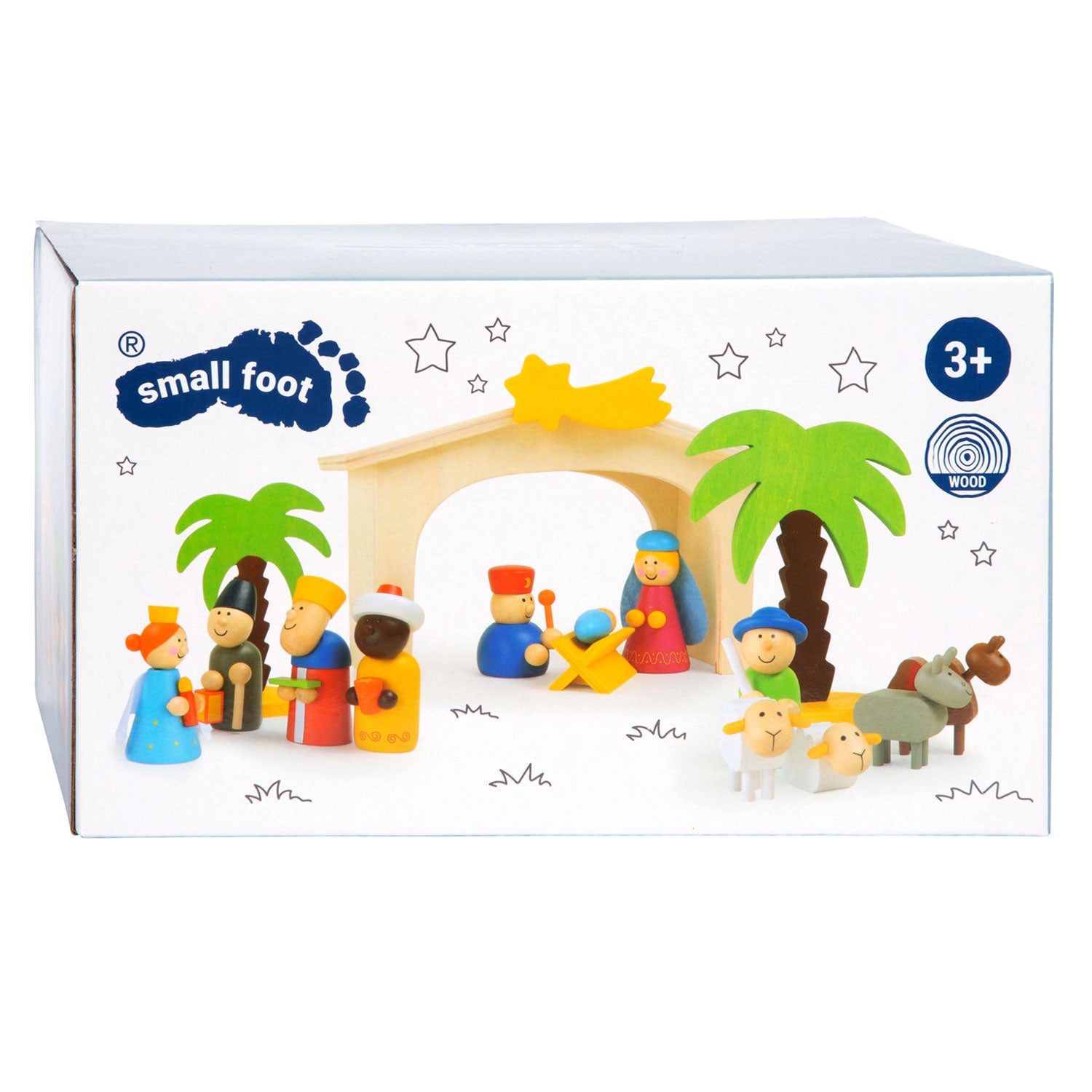 Small Foot Wooden Nativity Scene Play Set, 15dlg.