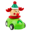 Petite voiture de Noël en bois de petit pied