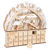 Petit pied - ski de calendrier en bois en bois