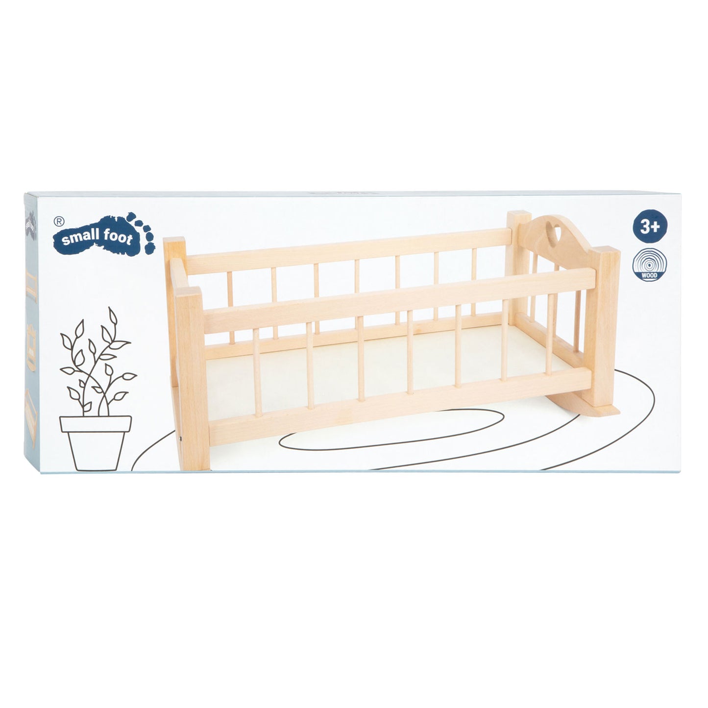 Lit de poupée swing en bois petit pied bien sûr