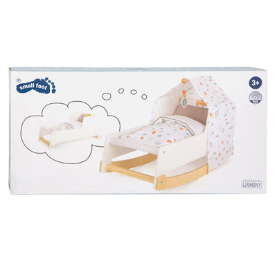 Petit pied de poupée swing en bois petit bouton