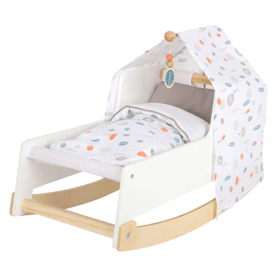 Petit pied de poupée swing en bois petit bouton