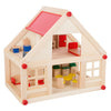 Petite maison de poupée en bois avec meubles, 23dlg.