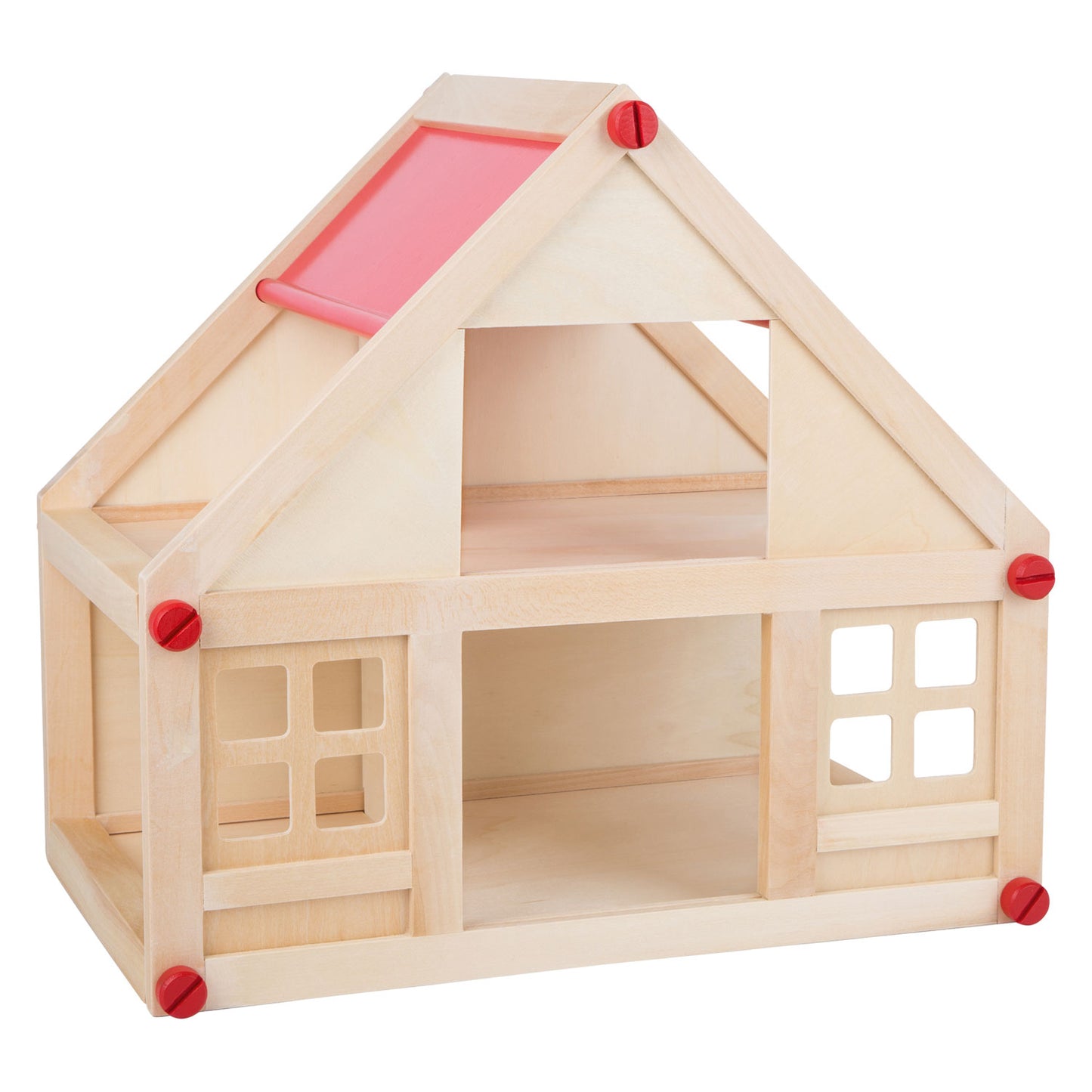 Petite maison de poupée en bois avec meubles, 23dlg.
