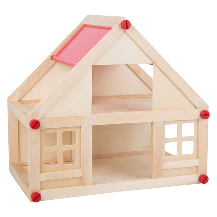 Petite maison de poupée en bois avec meubles, 23dlg.