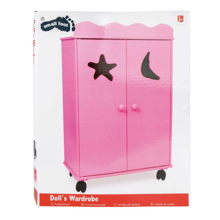Petit pied de poupée en bois rose