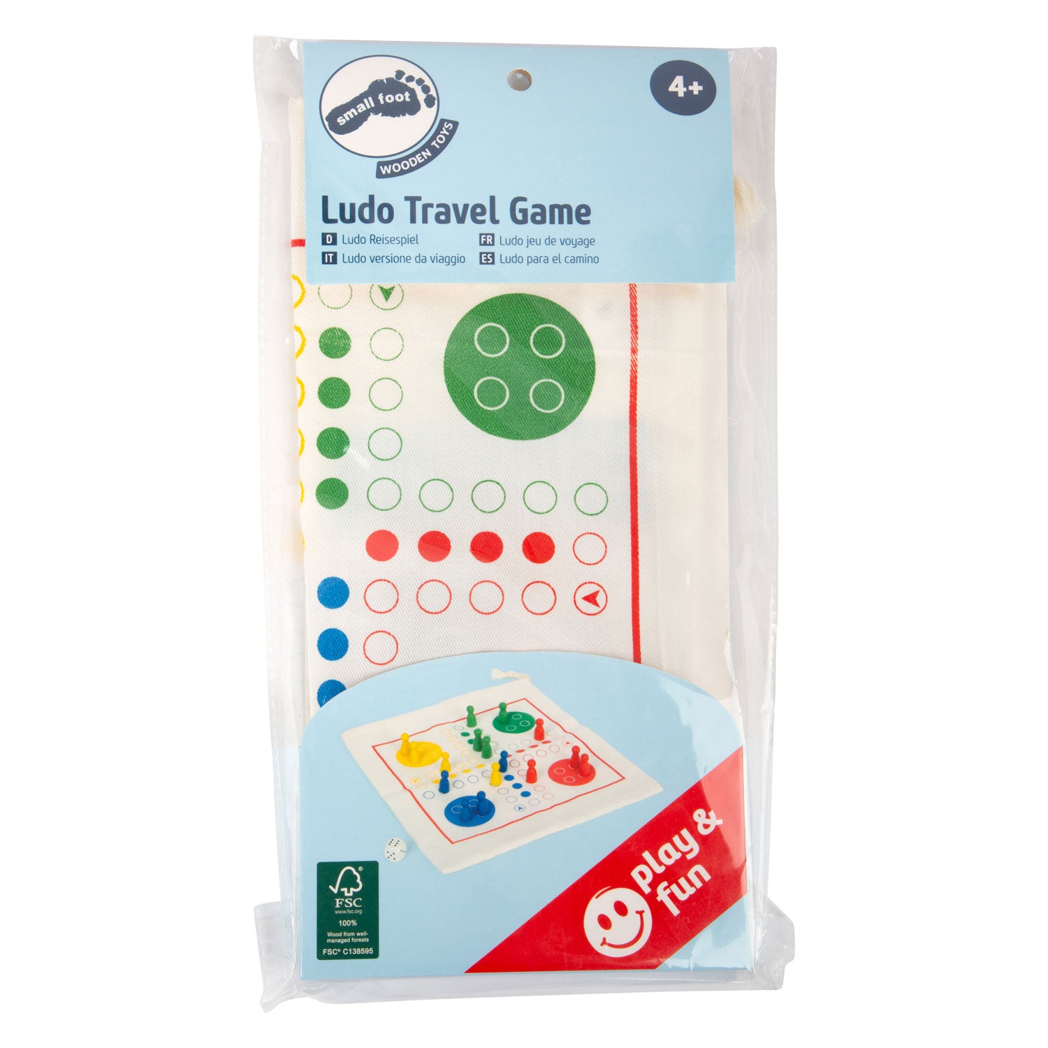 Jeu de voyage en bois de petit pied