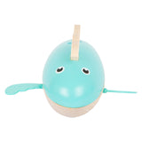 Petits jouets de bain à pied excitable baleine en bois excitable - afbeelding 3