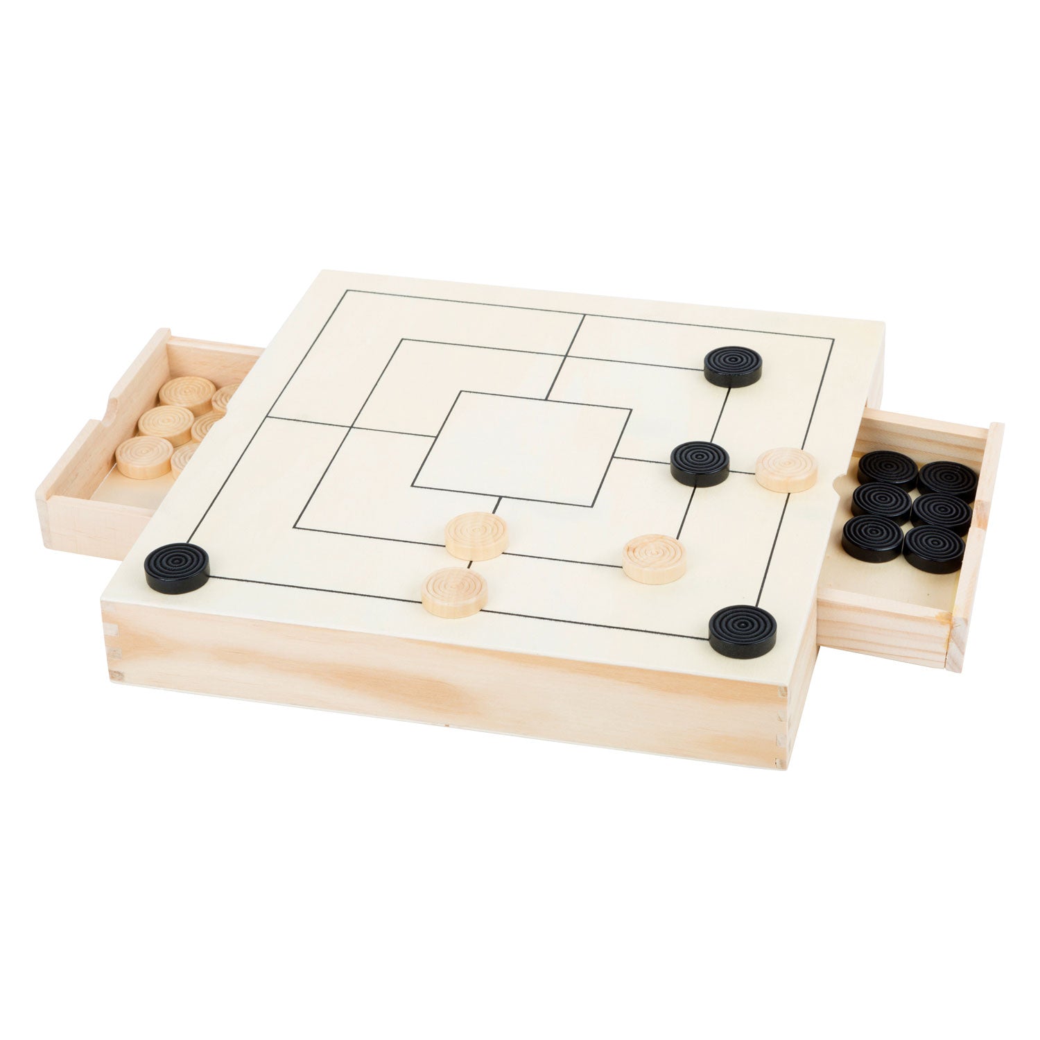 Boîte de jeu de petit pied 3In1 Dams d'échecs Molenspel