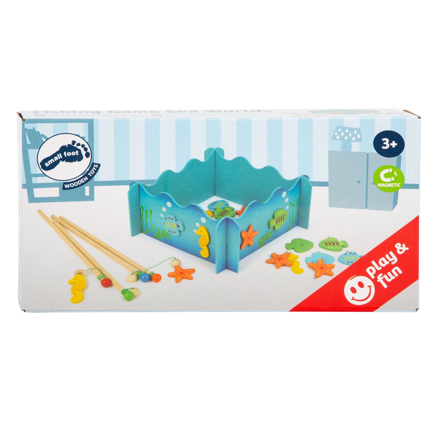Petit pied de pêche en bois pêche océan