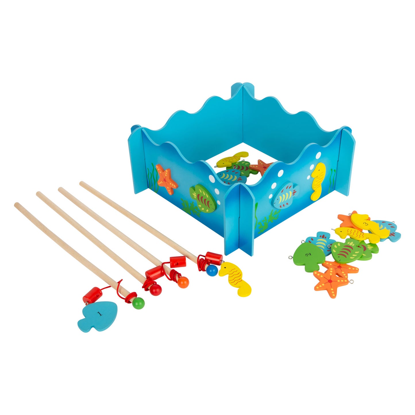 Petit pied de pêche en bois pêche océan