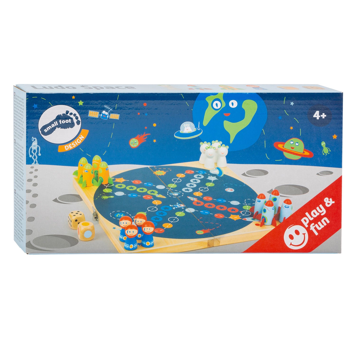 Petit pied de jeu de jeu en bois ludo
