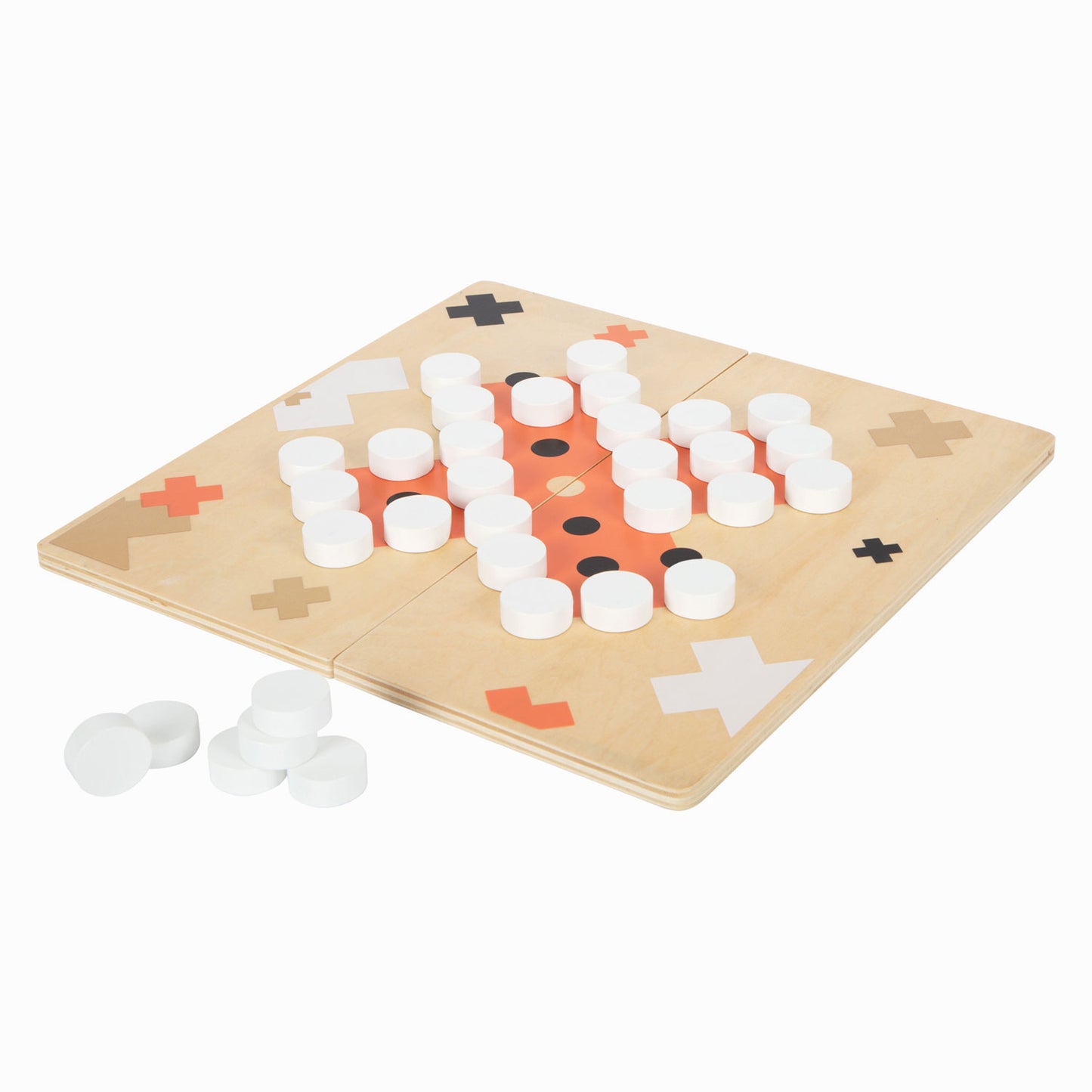 Petit pied Houten Solitaire et Molenspel Golden Edition