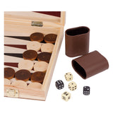 Petit pied d'échecs en bois et backgammon - afbeelding 4