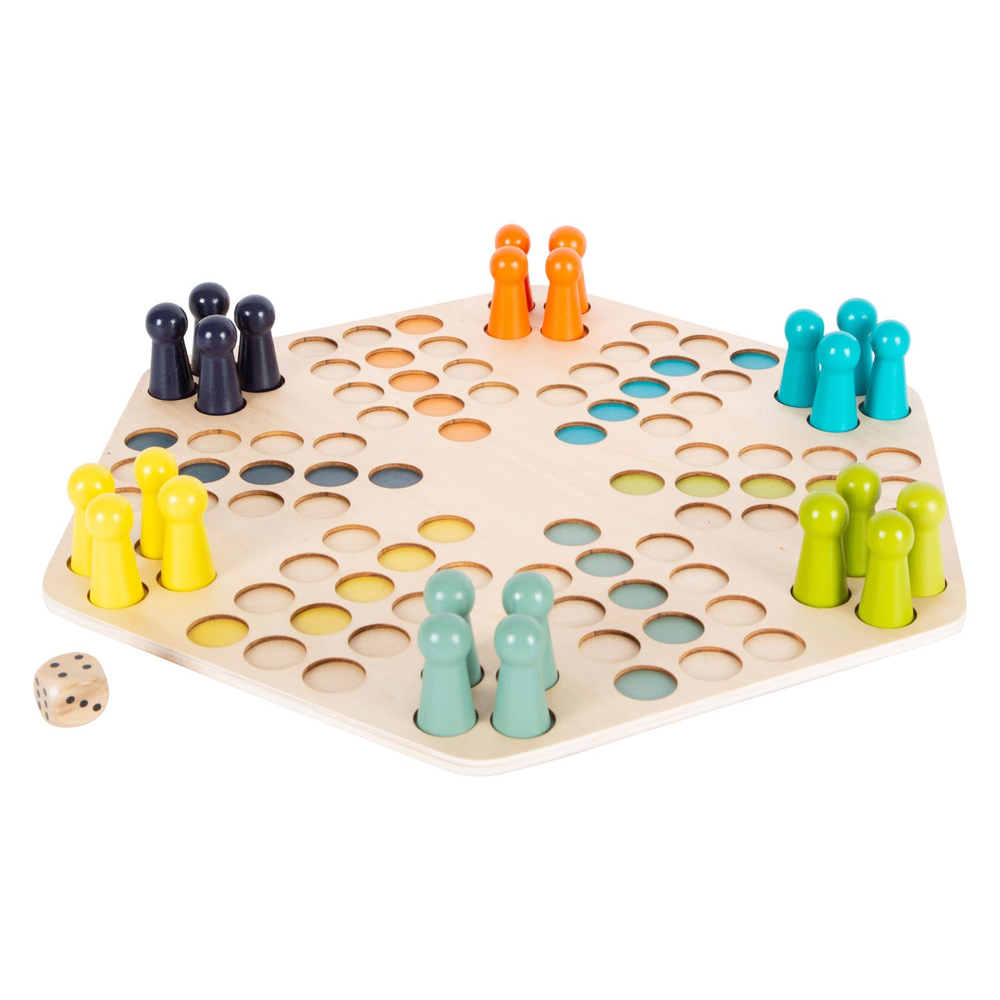Plafènes 6 Joueurs du jeu Ludo en bois de petit pied
