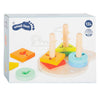 De petites formes de bois et des jouets de skappage à moteur triés, 10dlg.