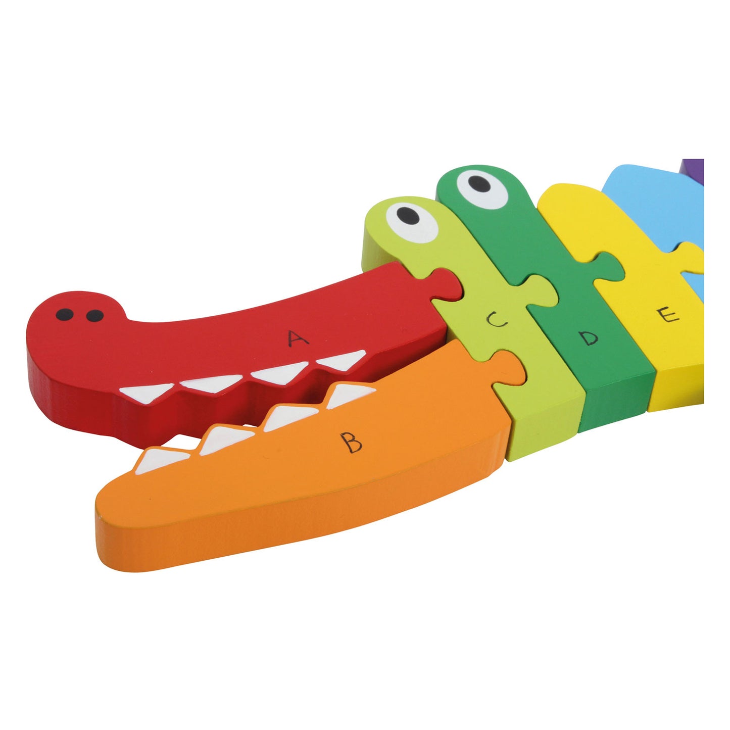 Puzzle de crocodile en bois petit pied, 26dlg.