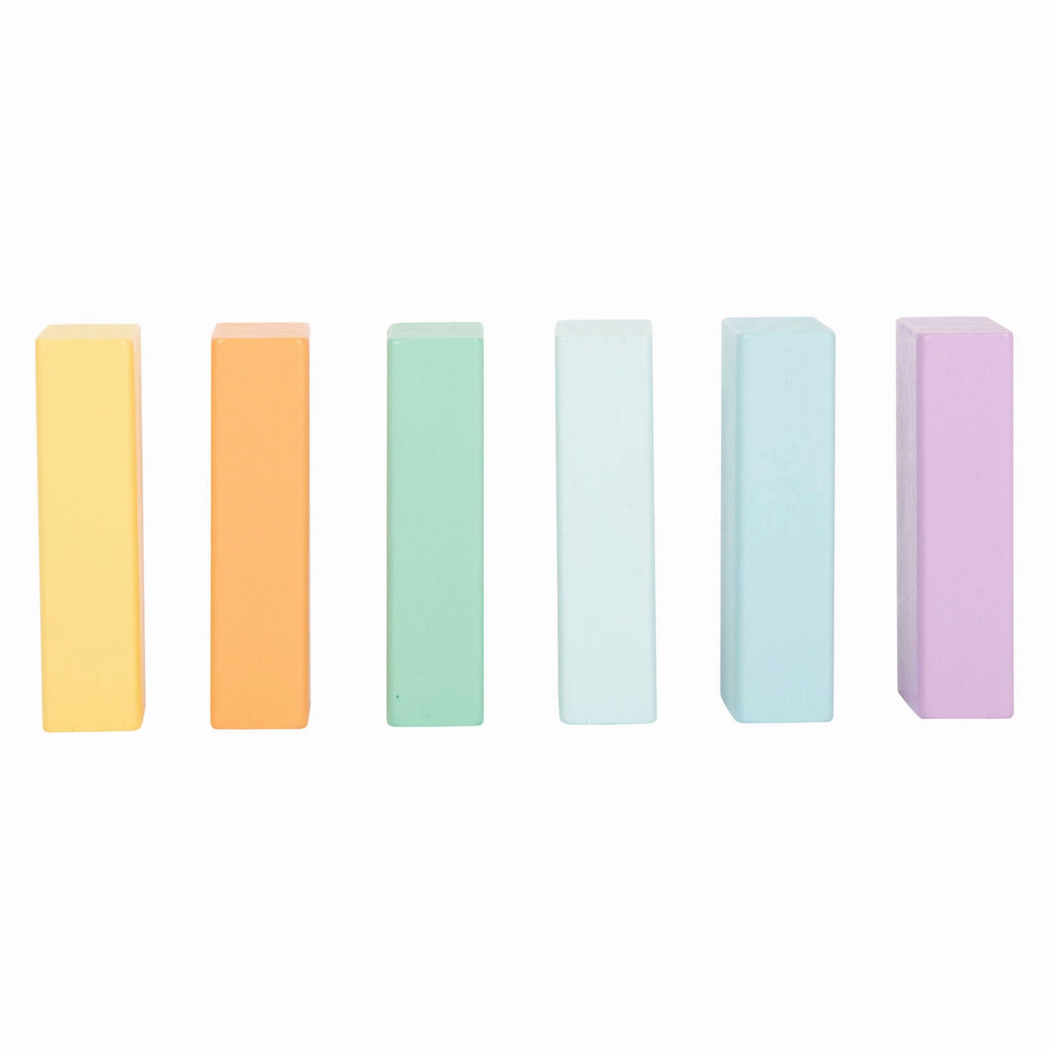 Boucons de construction en bois de petit pied pastel, 50dlg.