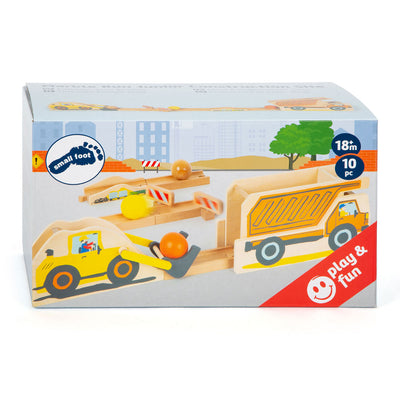 Petit pied en bois knikkerbaan Bouwplaats junior, 10dlg.