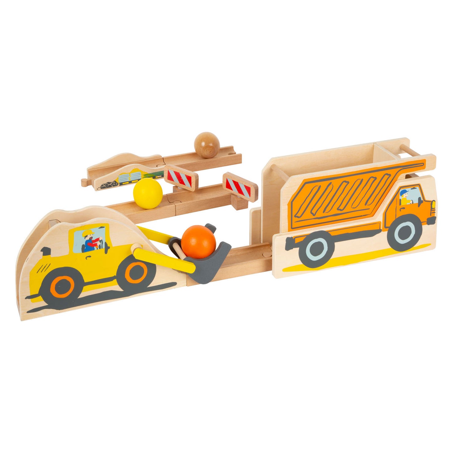 Petit pied en bois knikkerbaan Bouwplaats junior, 10dlg.