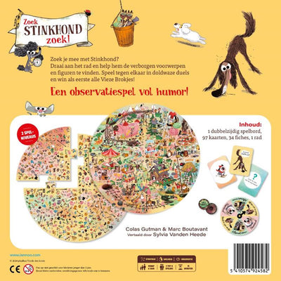 Jeu de société Terra Lannoo, jeu de recherche de chiens puants pour les enfants et la famille.