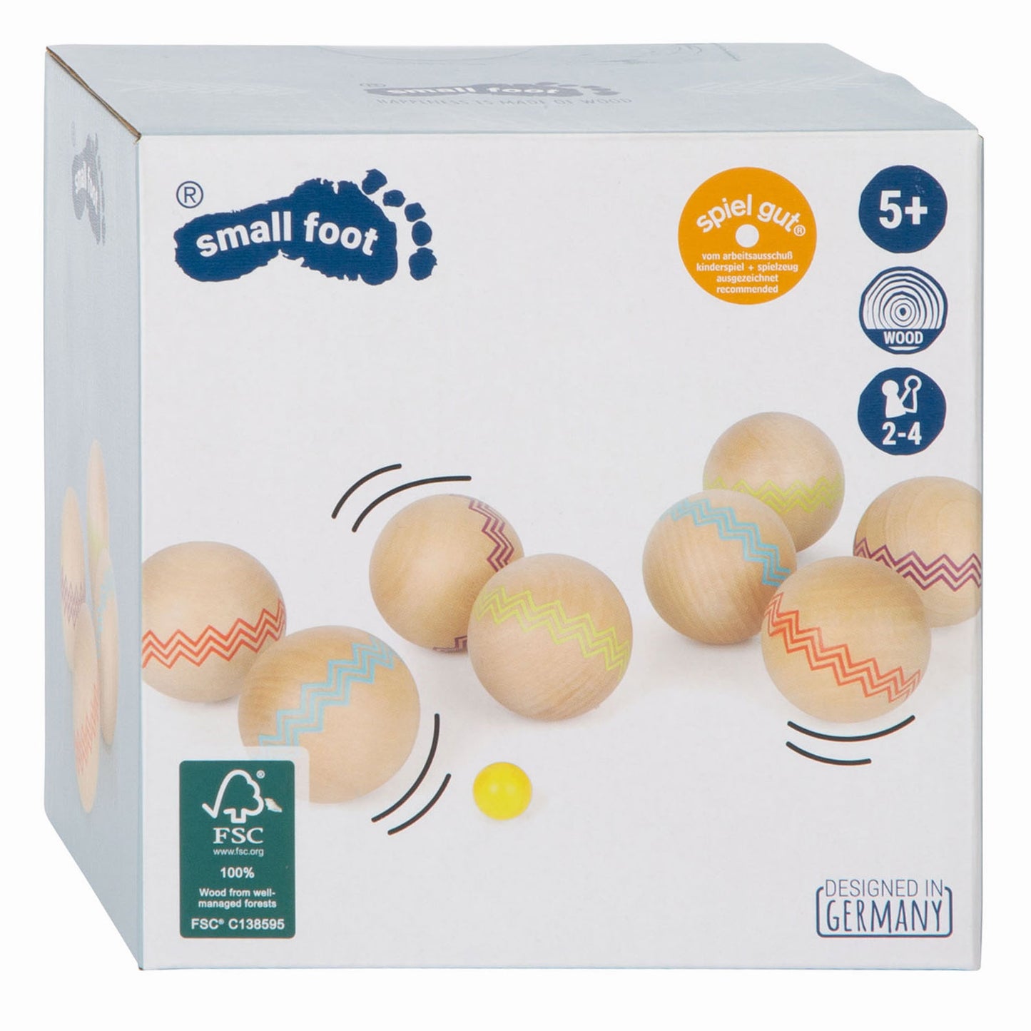 Petit pied en bois Jeu de Boules, 9dlg.