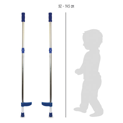 Petit pied en métal étouffés bleu réglable, 145 cm