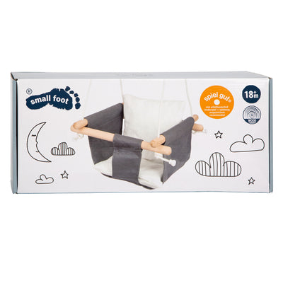Swing de bébé en bois de petit pied avec oreiller