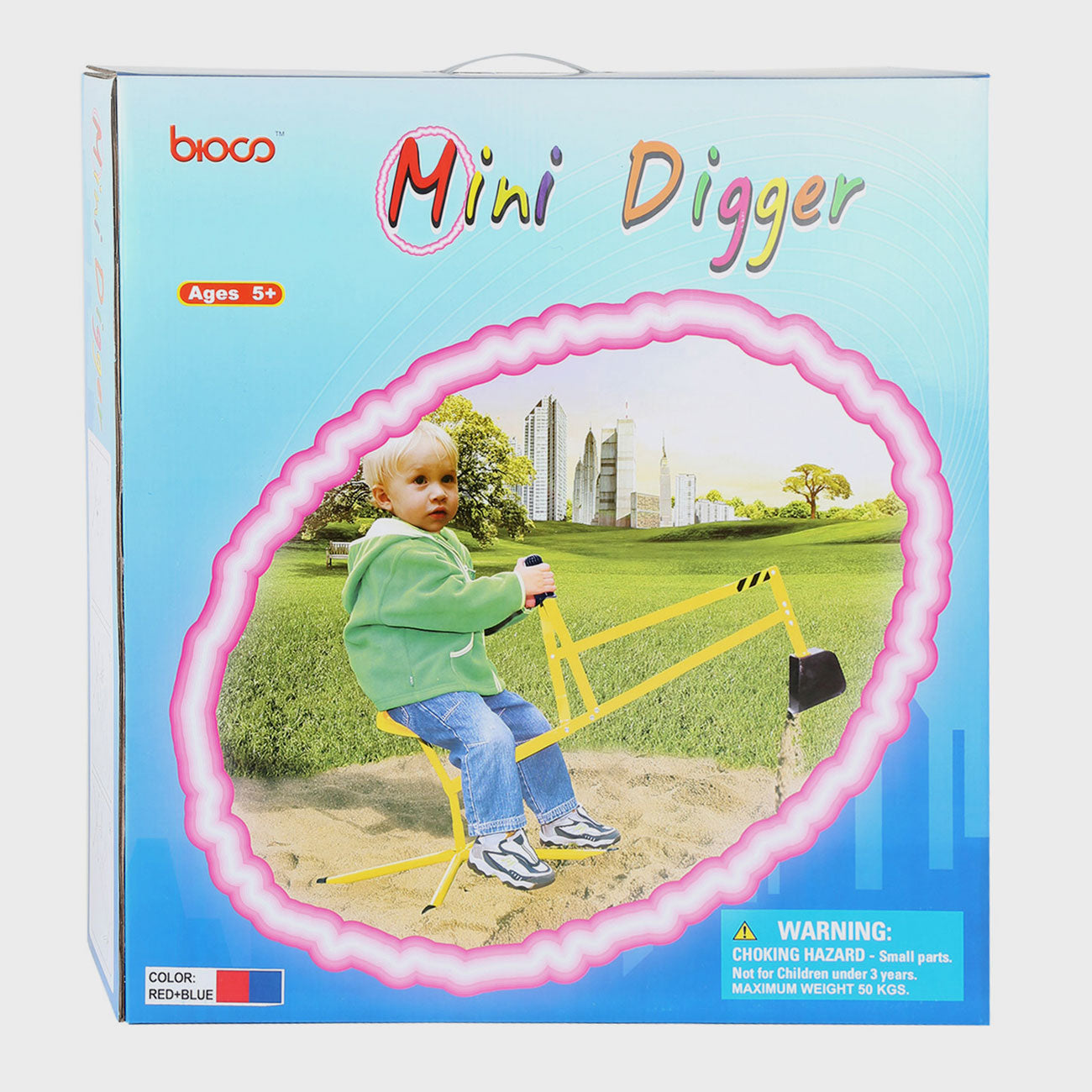 Petit pied - excavateur en métal rouge