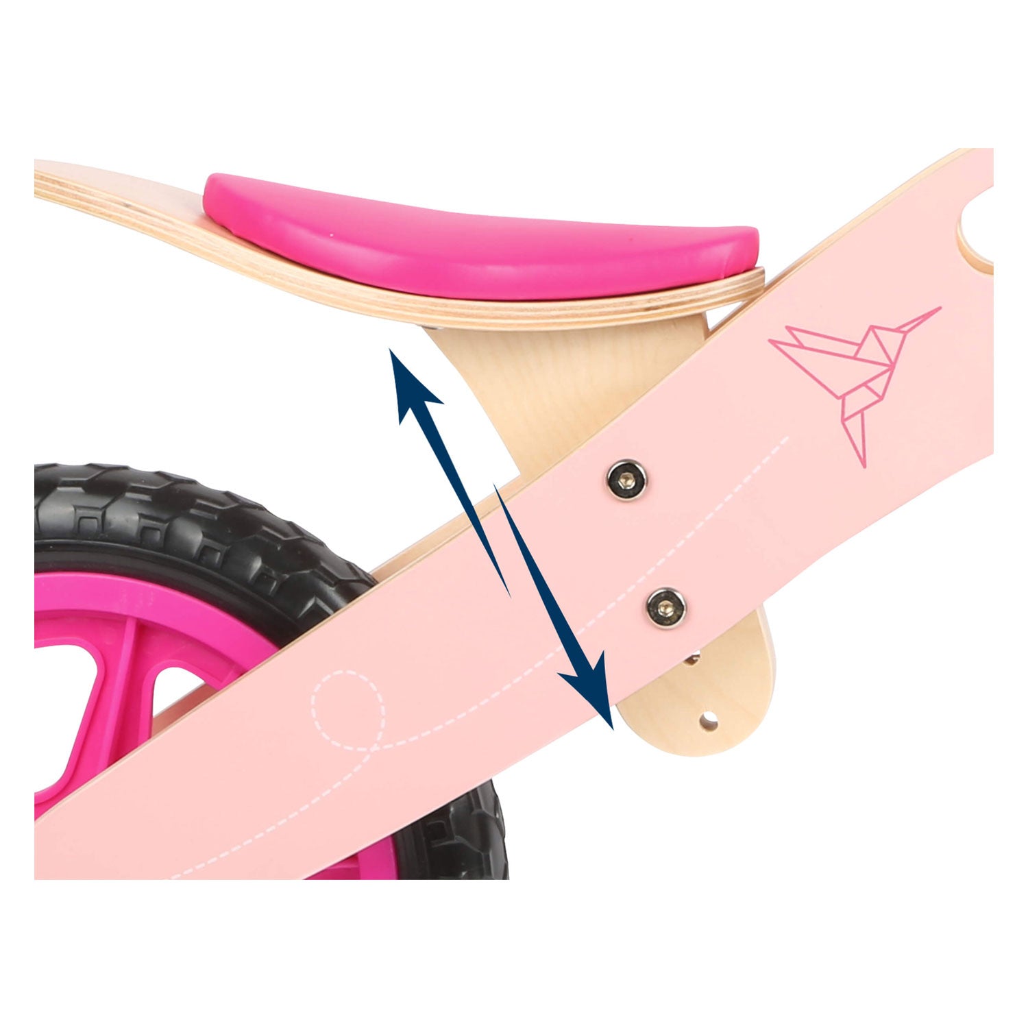 Petit pied en bois rose rose