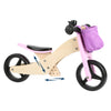 Petit tricycle en bois de petit pied et rose 2in1