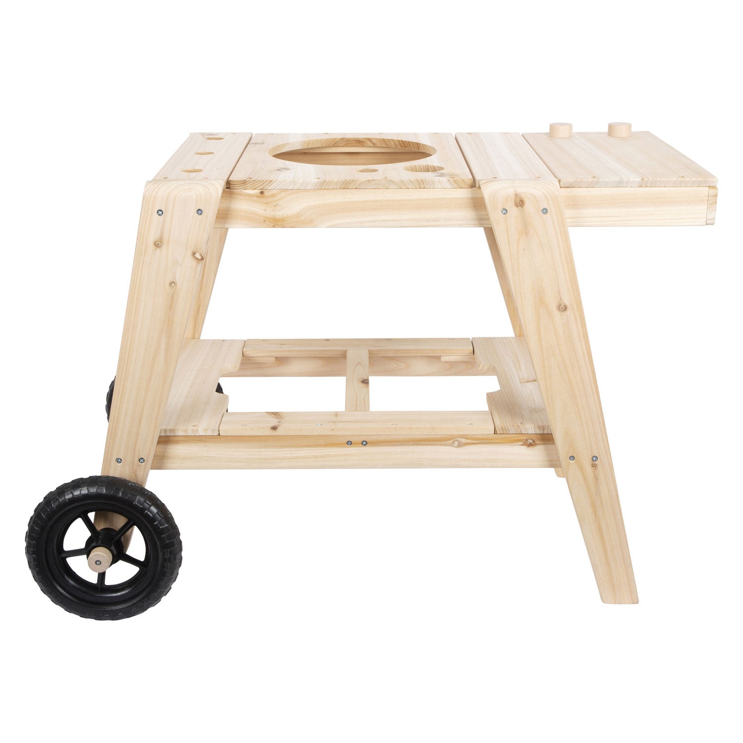 Petit pied de cuisine de boue en bois compact