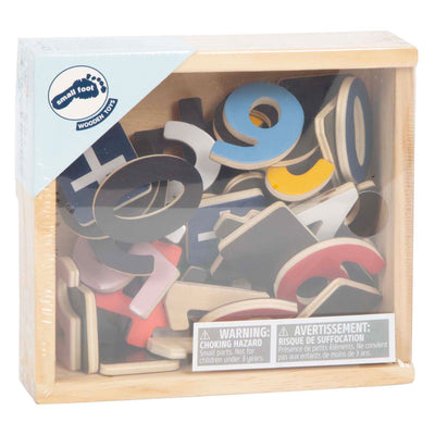Petit pied - Figures magnétiques en bois couleur. 37dlg.