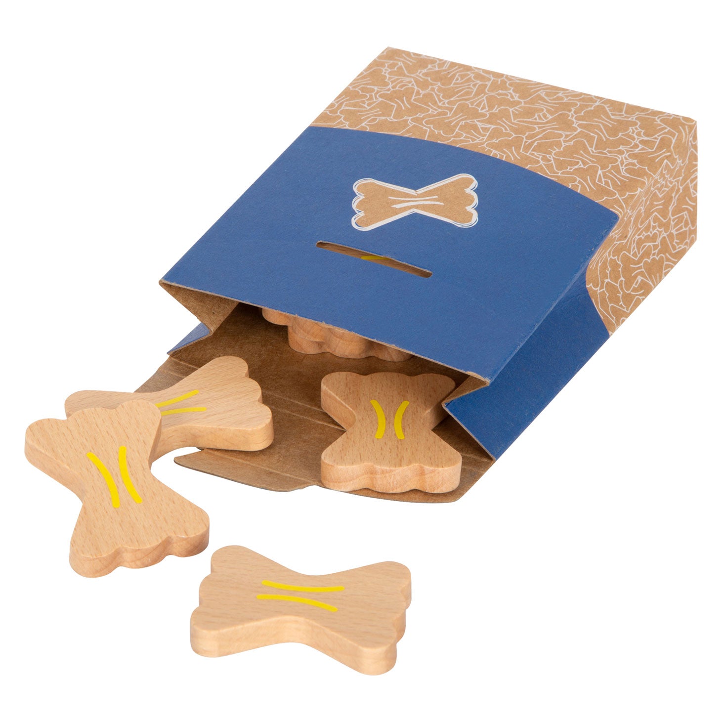 Nouilles de jeu en bois à petit pied, 12dlg.