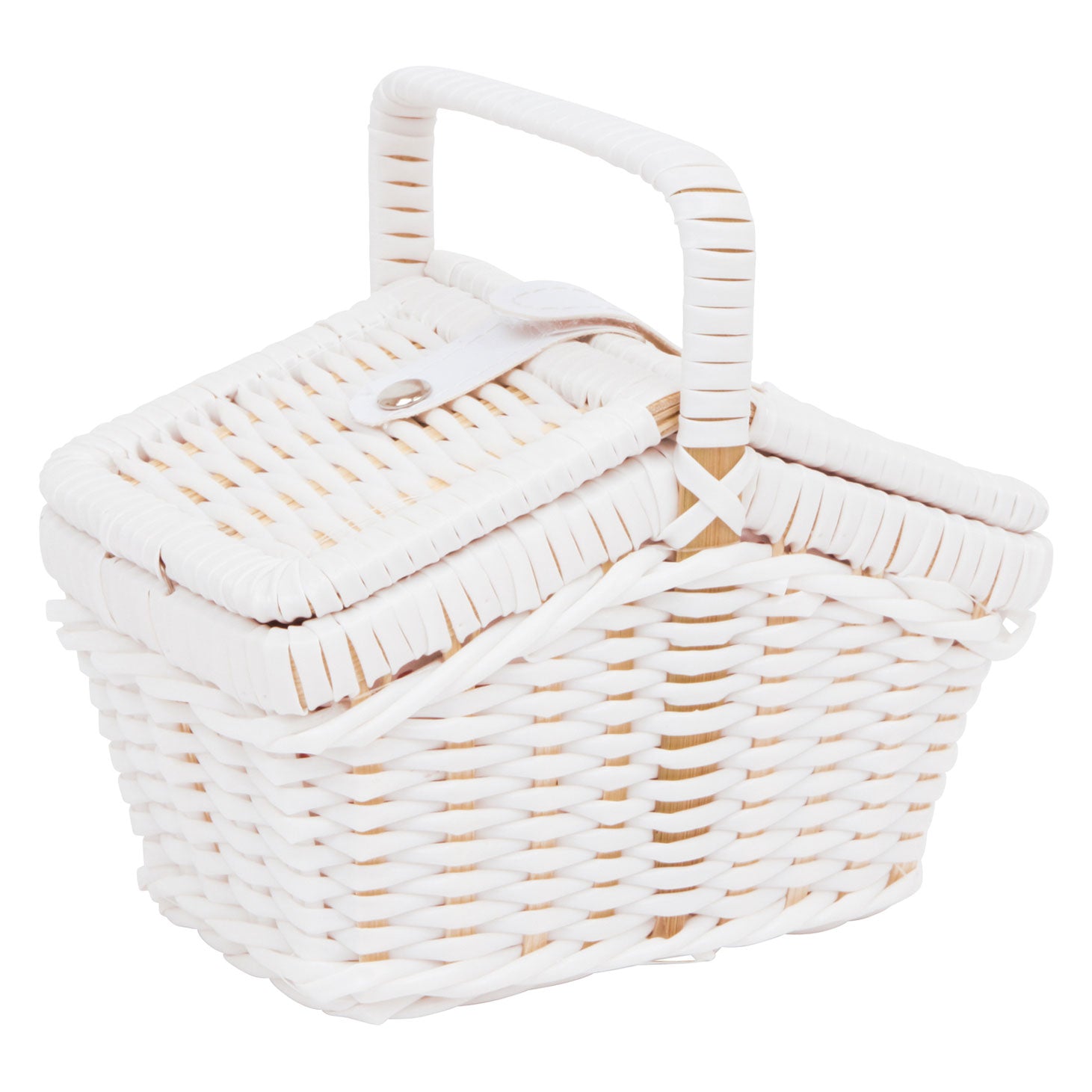 Panier de pique-nique en bois petit pied Tina avec vaisselle, 19dlg.