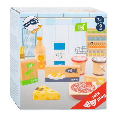 Playets en bois à petit pied Produits froids et congelés, 9dlg.
