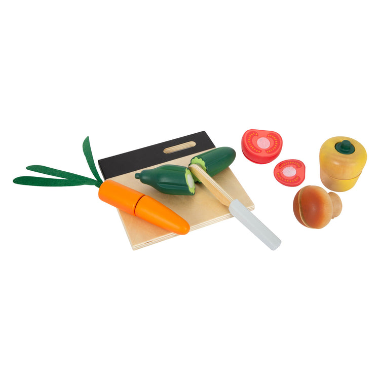 Petit pied en bois Snijen Speelten Vegetables Ensemble, 13dlg.