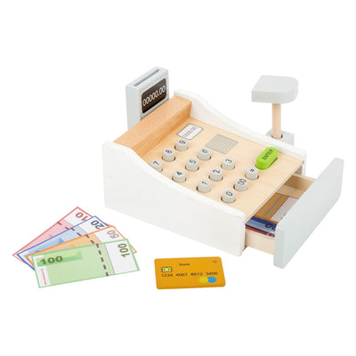 Pétage de jouets en bois à petit pied avec accessoires, 15dlg.