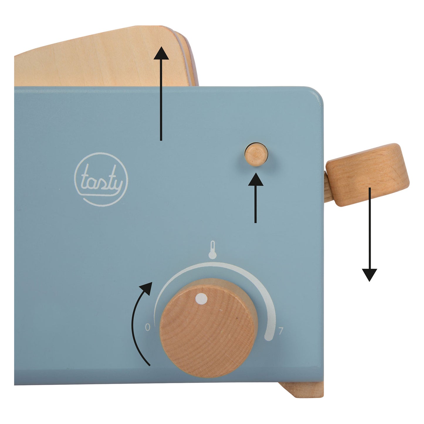 Ensemble de grille-pain en bois à petit pied