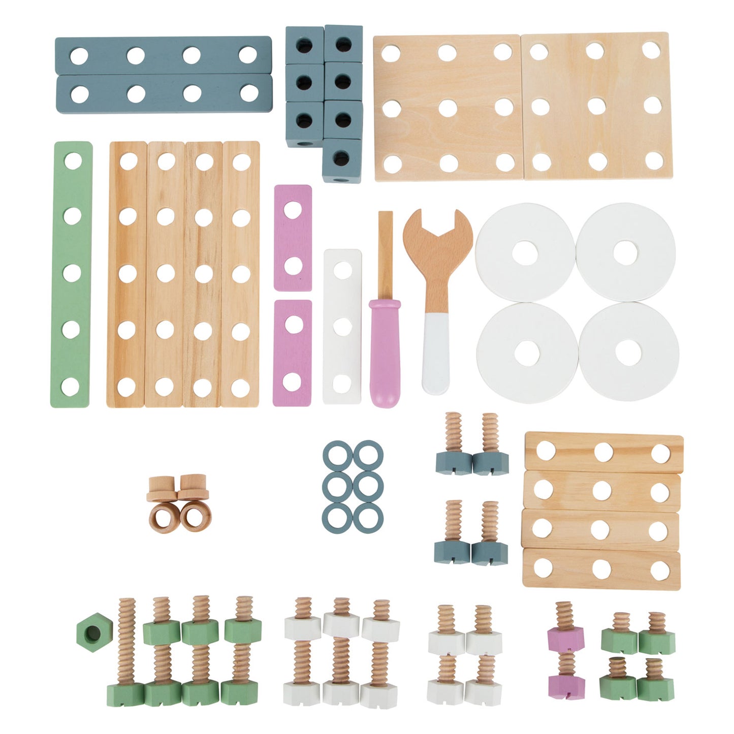Kit de construction en bois pour petits pieds nordiques, 67pcs.