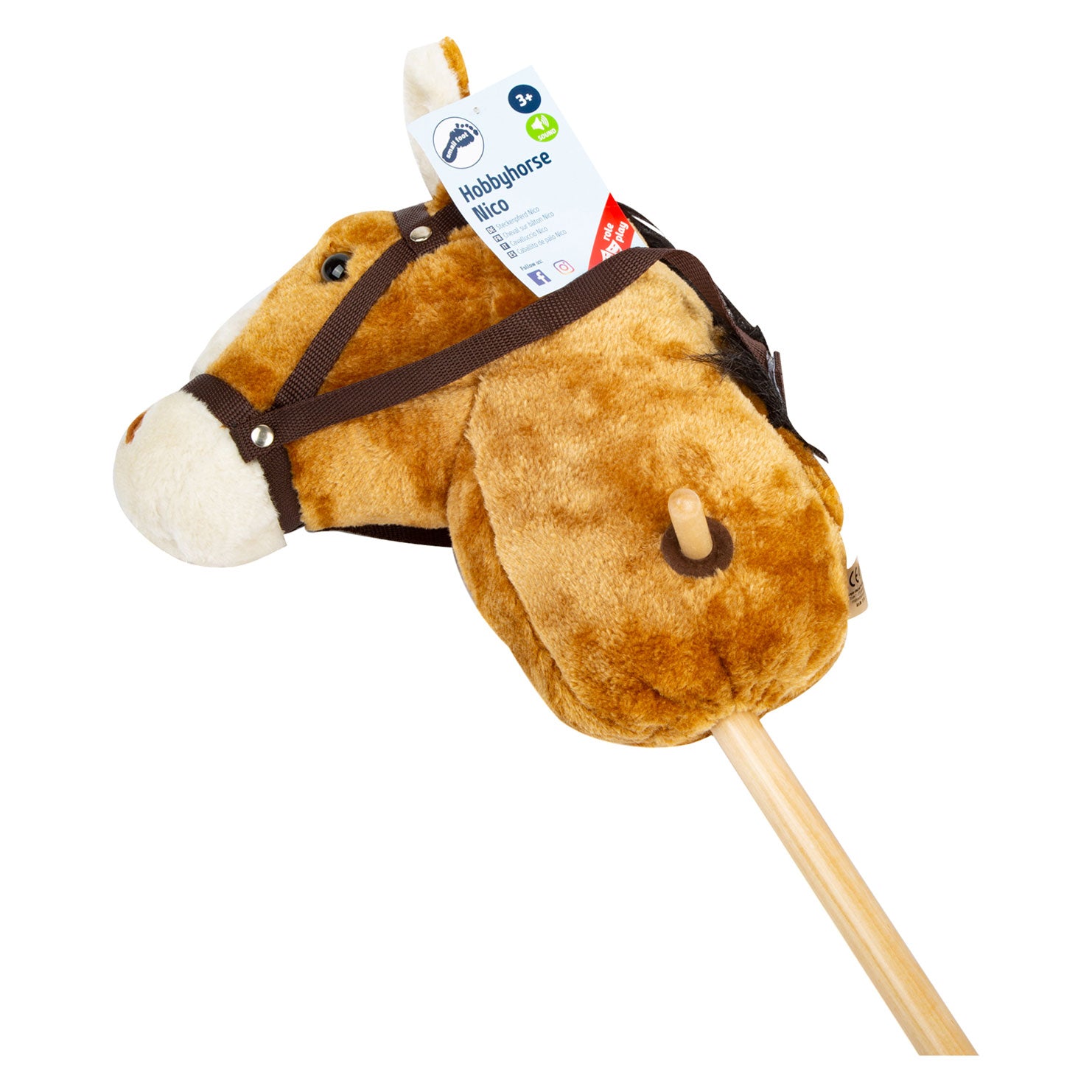 Petit pied de passe-temps en bois Nico, 88 cm