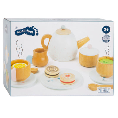 Small Foot Wooden Tea Ensemble avec playets, 17dlg.