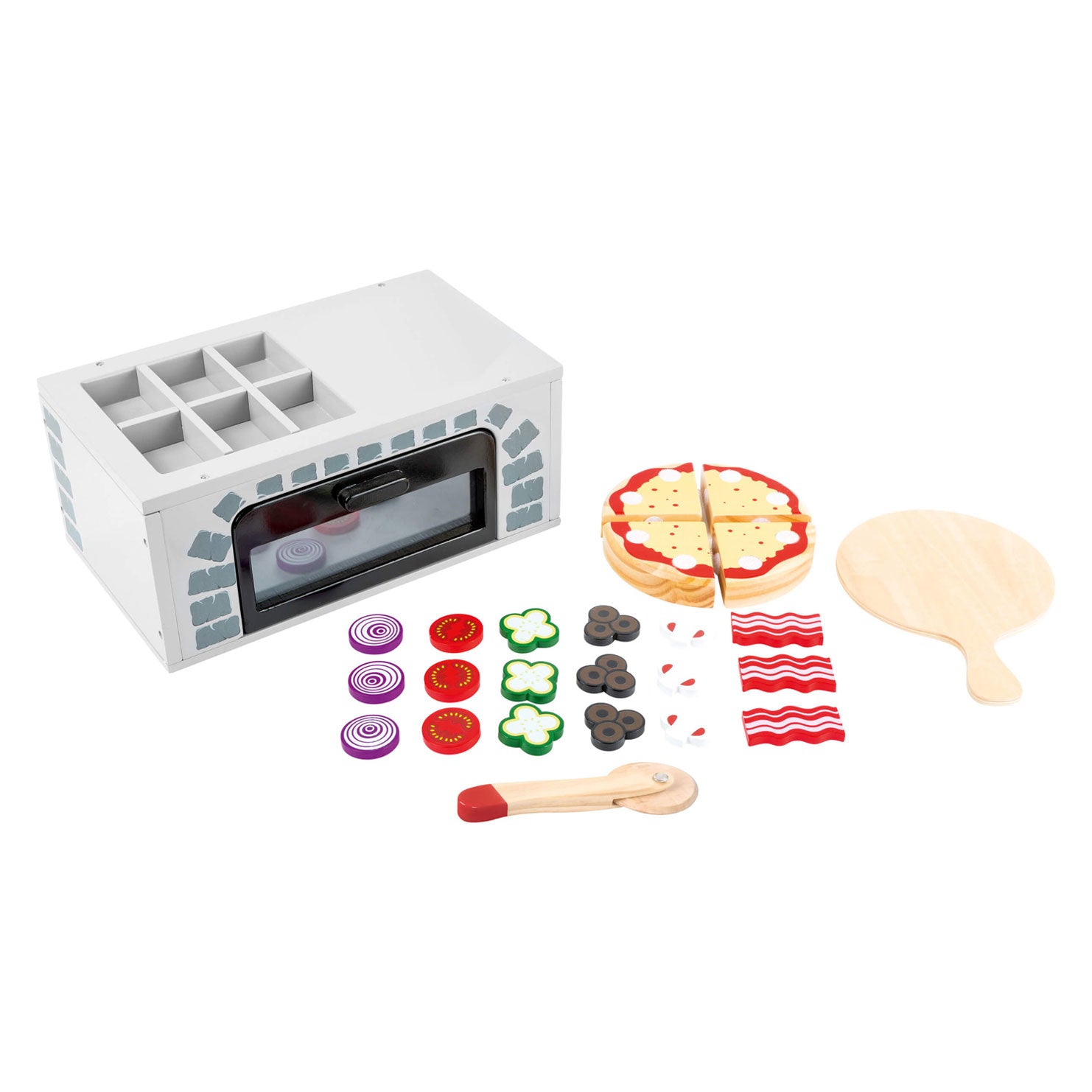 Small Foot Wooden PlayetS Pizza Four Set, 25dlg.